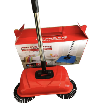 Hand-push Sweeper, Household Rotating Cleaning Broom, Electric-free Sweeper, Broom and Dustpan All-in-one Machine