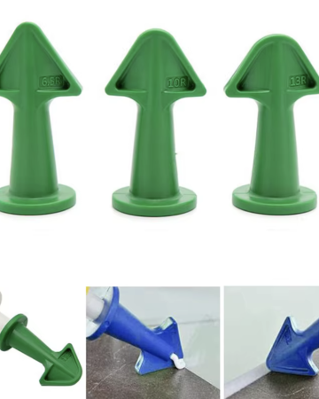 3pcs Caulk Nozzle Applicator Silicone Caulking Tools Sealant Finishing Grout Kit Scraper Floor Cleaning Tile Dirt Spatula