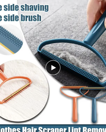 Clothes Hair Scraper Portable Double Sided Lint Remover Pet Hair Remover Manual Lint Roller Carpet Coat Sweater Clean Lint Brush