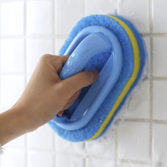 Household Cleaning Brush With Handle Dish Soap Bathroom Kitchen Tub Thicken Scrubbing Sponge Wipe Durable Tools Accessories Home