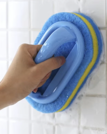 Household Cleaning Brush With Handle Dish Soap Bathroom Kitchen Tub Thicken Scrubbing Sponge Wipe Durable Tools Accessories Home