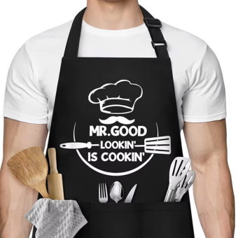 Hot Funny Alphabet Logo House Printing Kitchen Restaurant Cooking Chef's BBQ Man Woman Adjustable Neck Hanger Cleaning Apron