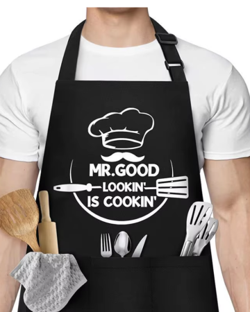 Hot Funny Alphabet Logo House Printing Kitchen Restaurant Cooking Chef's BBQ Man Woman Adjustable Neck Hanger Cleaning Apron