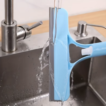 Multifunctional Glass Wiper with Watering Can - Perfect for Cleaning Mirrors, Windows, and Cars - Includes Bathroom Accessories