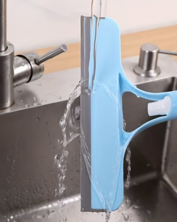 Multifunctional Glass Wiper with Watering Can - Perfect for Cleaning Mirrors, Windows, and Cars - Includes Bathroom Accessories